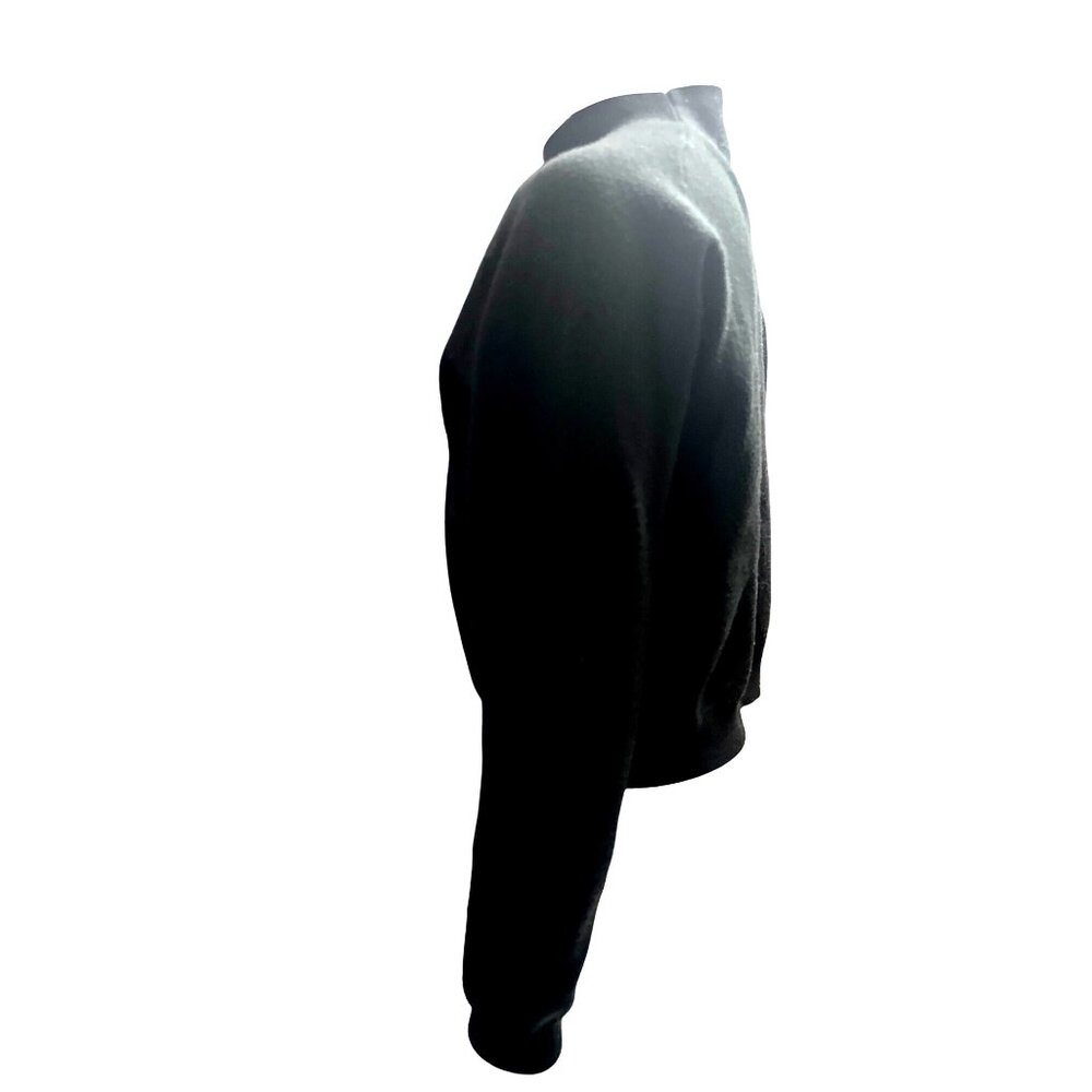 Zyia Active M Black Cropped Mock Neck Sweatshirt Pullover Athleisure Minimalist - Picture 5 of 7